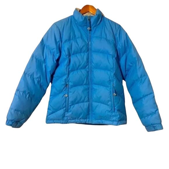 Womens size small L.L. Bean blue puffer jackets warm winter coats - Picture 1 of 8
